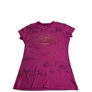 Y2K 90s Hard Rock Cafe Puerto Vallarta Crew Neck T-Shirt Womens Pink X-Large KC